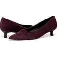 thumbnail image 1 of Naturalizer Women's Natalia Kitten Heel Pointed Toe Pump Deep Plum Purple Suede 11M, 1 of 5