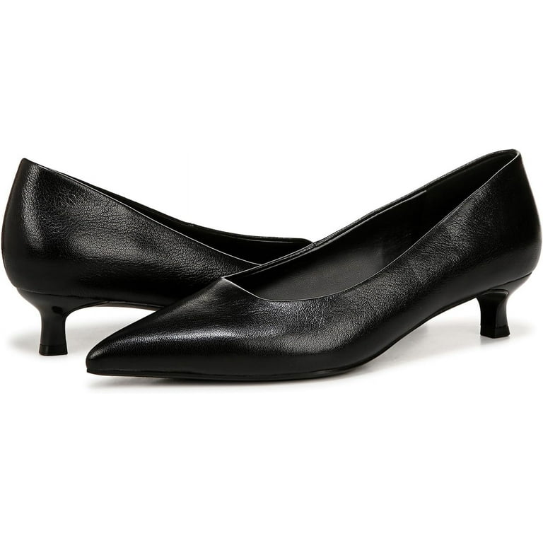 (取寄) ナチュラライザー レディース ナタリア Naturalizer women Naturalizer Natalia Black Leather Naturalizer Women's Natalia Kitten Heel Pointed Toe Pump Black