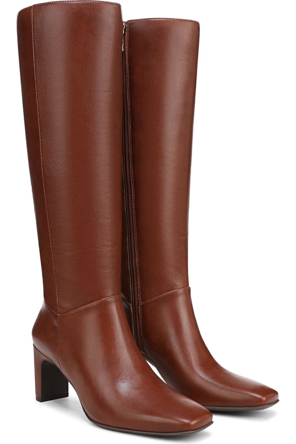 Women's Nona Knee High Boot Saddle Tan Wide Calf 9W
