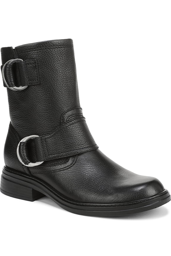 Women's Optimus Moto Boot Black Leather 9.5W