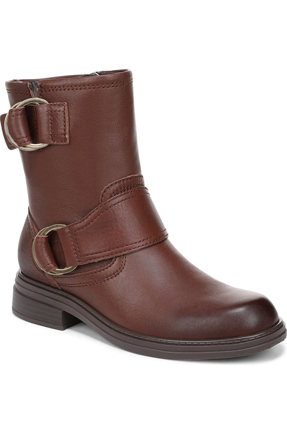 Women's Optimus Moto Boot Cappuccino Brown Leather 9.5W