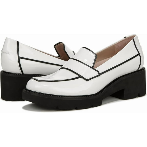 Naturalizer Women's Pnina Tornai Agapi Loafers White Patent Leather 11M