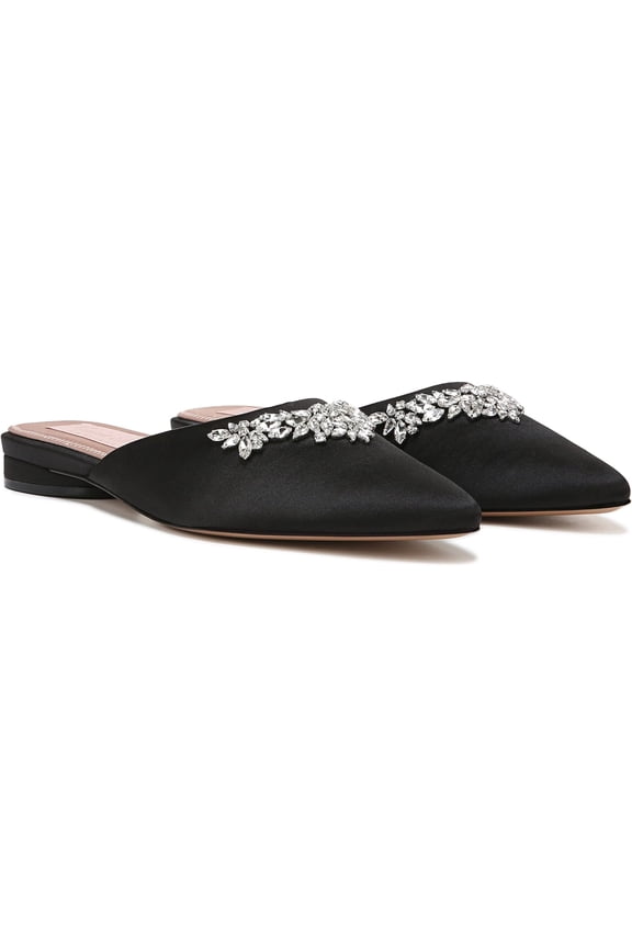 Women's Pnina Tornai Pyaar Mule Black Satin 6M