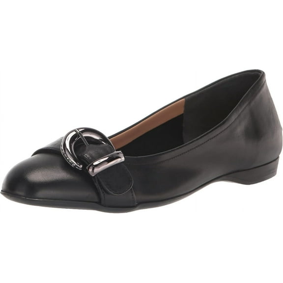 Naturalizer Women's Polly Ballet Flat Black Leather 10W