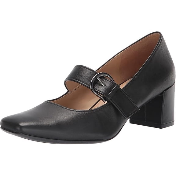 Naturalizer; Women's Pumps Mary Jane Dress, Block Heel, Square Toe Chestnut Suede, 8 W