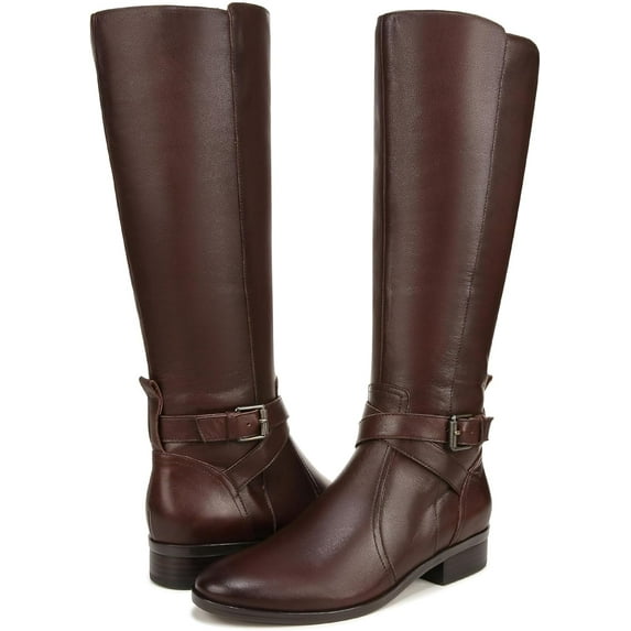 Naturalizer Women's Rena Knee High Boots Chocolate Brown Wide Calf 9W
