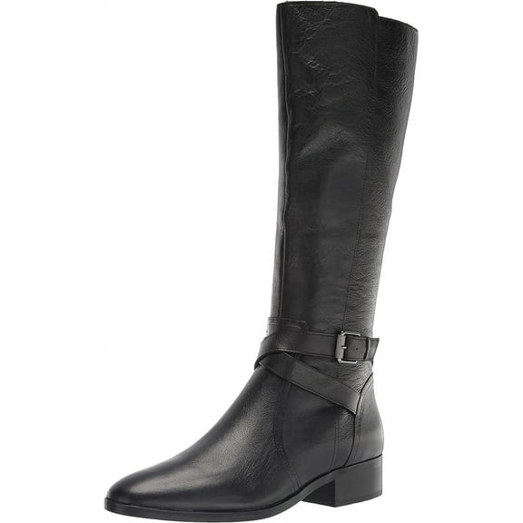 Naturalizer Women's Rena Wide Calf Knee High Boots Black Leather 5M
