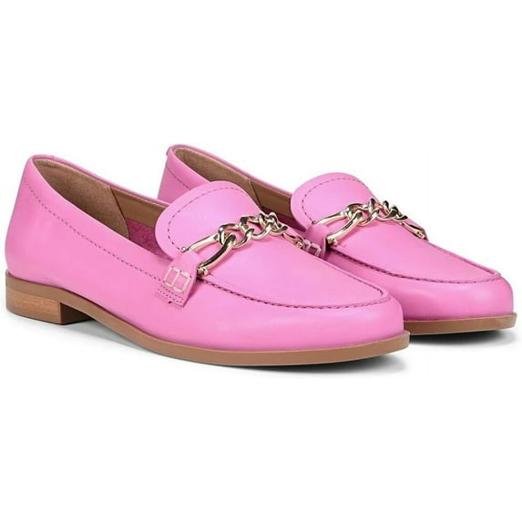 Naturalizer Women's Sawyer Loafers Wild Rose Pink Leather 9W