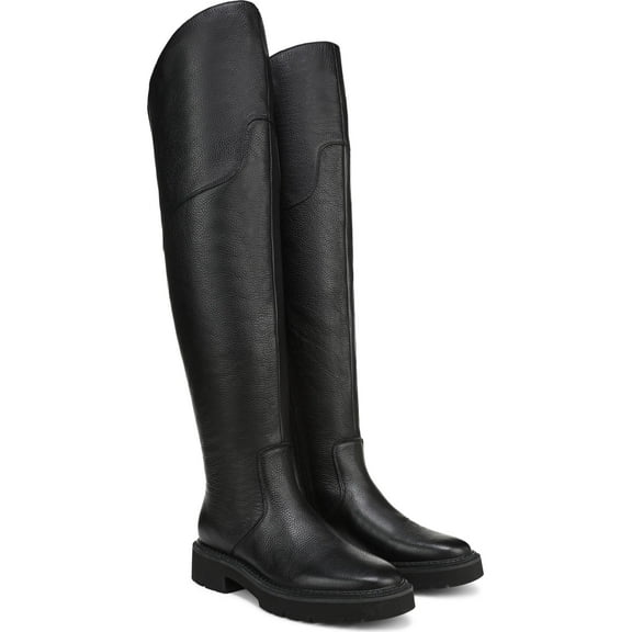 Naturalizer Women's Scarlette Over-the-Knee Boot Black Leather Extra Wide Calf 8.5W