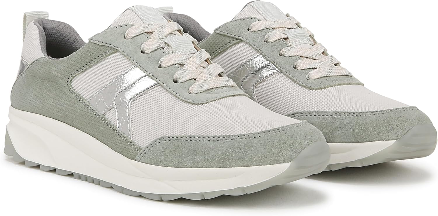 Naturalizer Women's Shay Jogger Lace-Up Sneakers - Wedge Heel Mesh & Suede