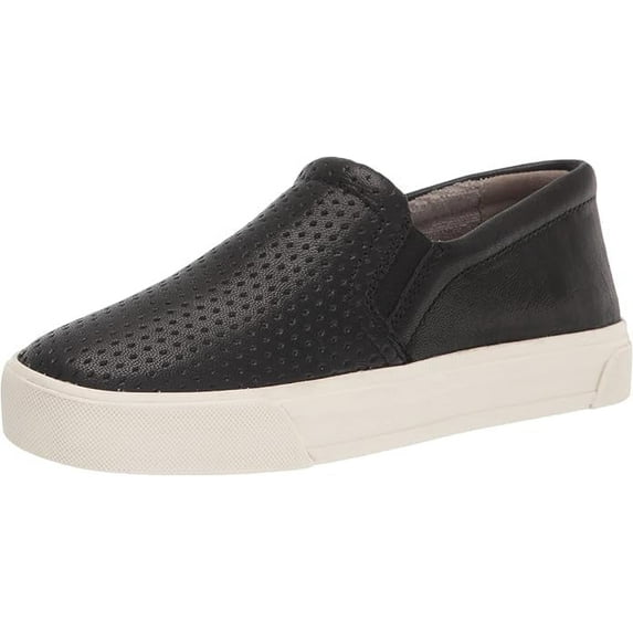 Naturalizer Women’s Sneakers Perforated Casual Slip-On, Black