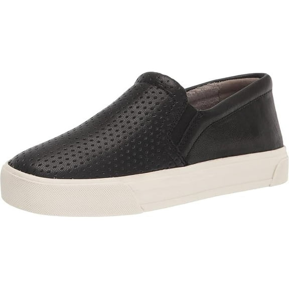 Naturalizer Women’s Sneakers Perforated Casual Slip-On, Black
