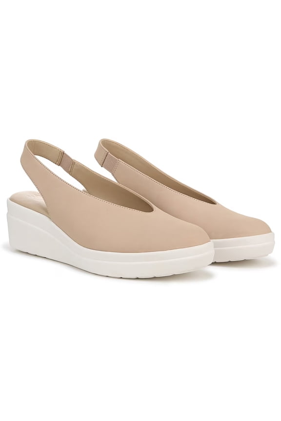 Women's Sutton Slingback Platform Wedge Pump Coastal Tan Nubuck 10W