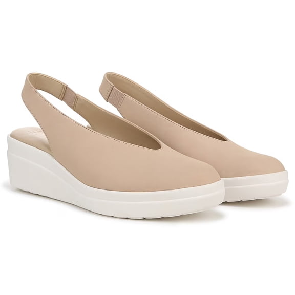 Naturalizer Women's Sutton Slingback Platform Wedge Pump Coastal Tan Nubuck 10W