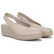 Naturalizer Womens Sutton Slingback Platform Wedge Pump Porcelain Leather 6M