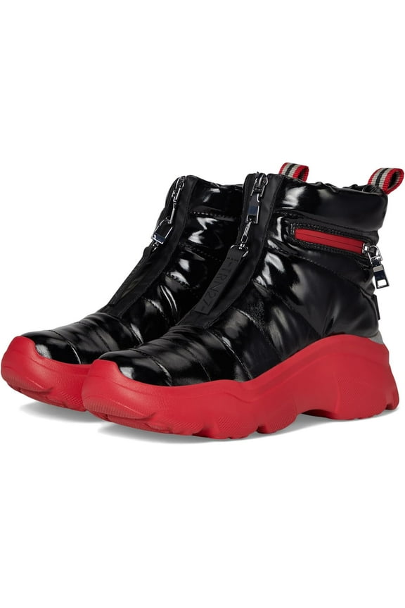 Women's Think Royln X Shadow-Dancer Boot Black Patent Shine Nylon 9.5M