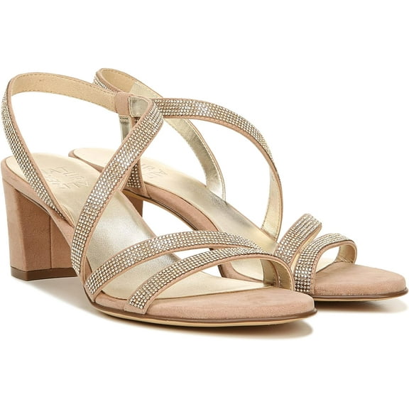 Naturalizer Women's Vanessa2 Strappy Heeled Sandals Barely Nude 6.5M