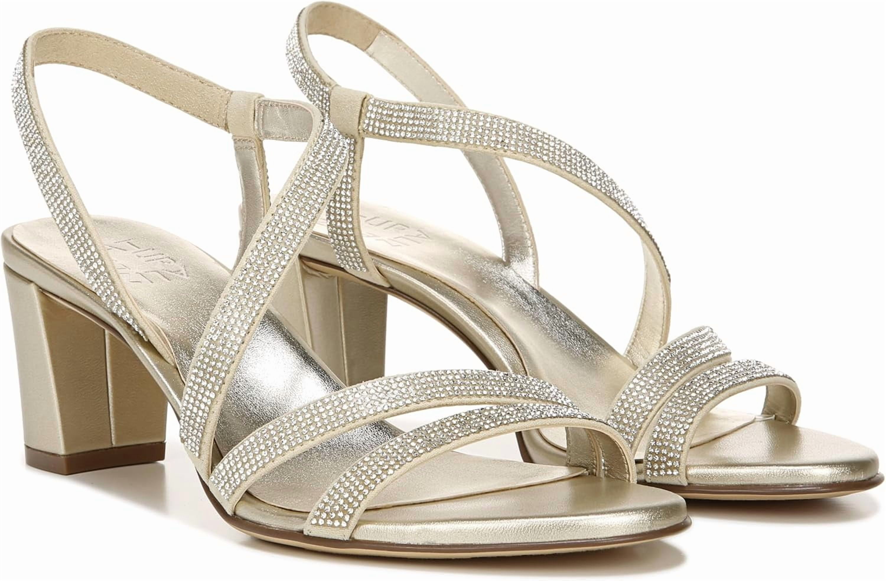 Naturalizer Women's Vanessa2 Strappy Heeled Sandals Champagne Light Gold  8.5WW - Walmart.com
