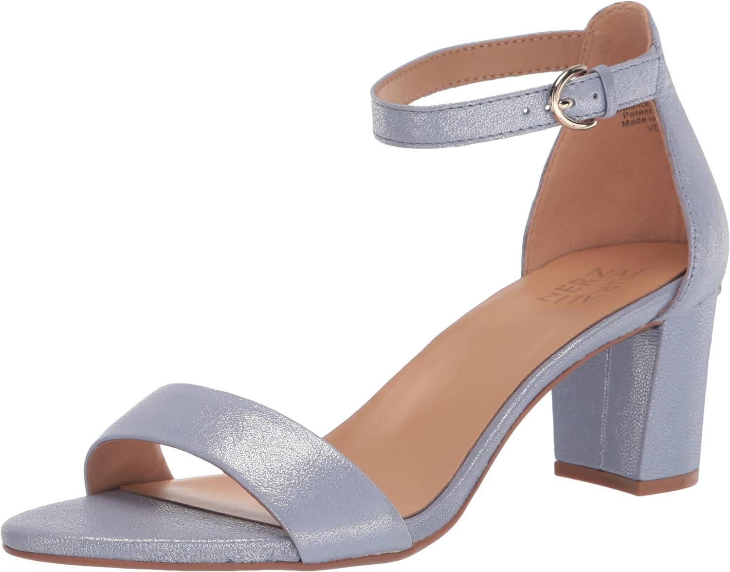 Naturalizer Women s Vera Ankle Strap Sandals Lavender Metallic Leather 8M Walmart