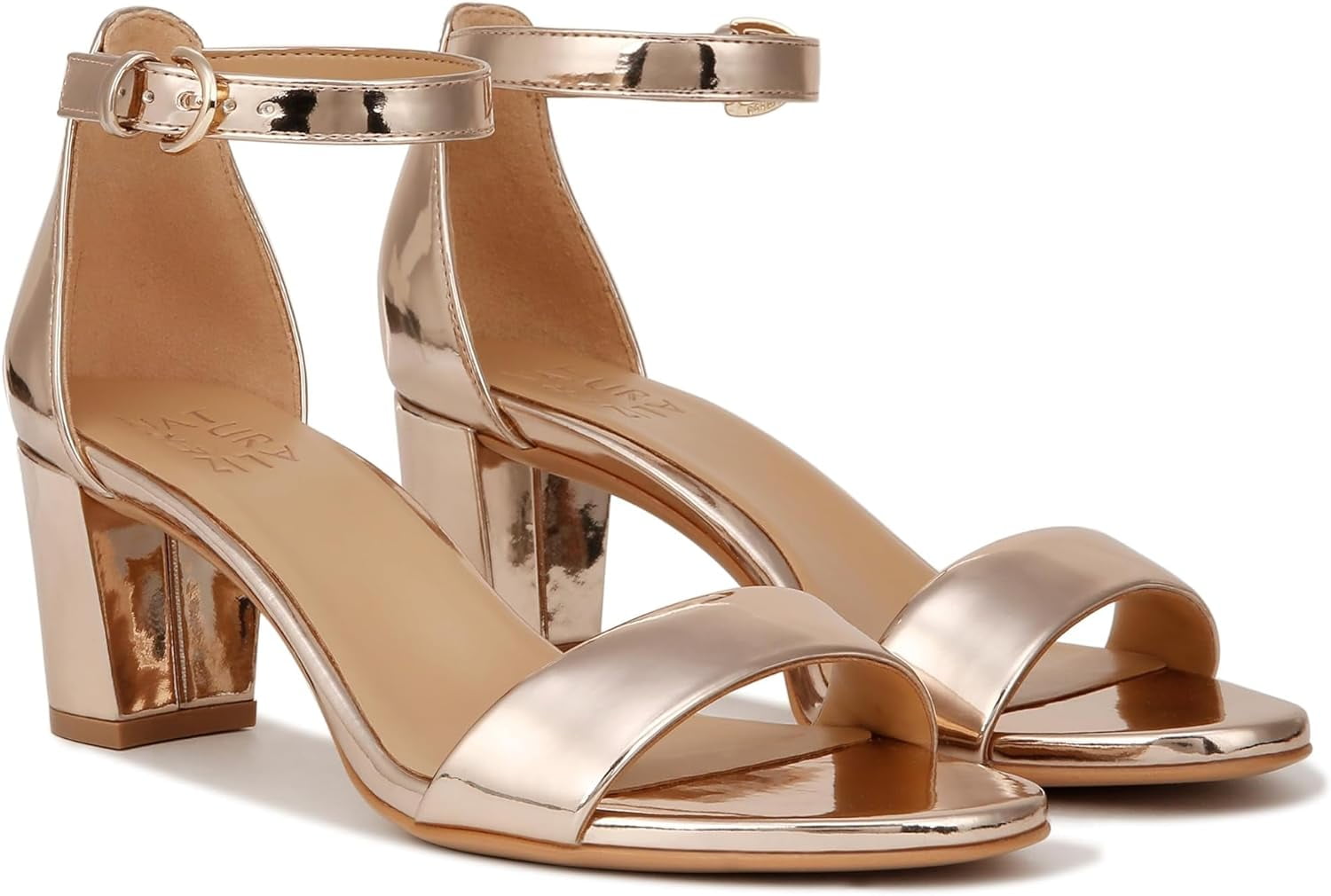 (取寄) ナチュラライザー レディース ヴェラ Naturalizer women Vera Rose Gold Faux Leather Naturalizer Women's Vera Ankle Strap Sandals Rose Gold 6M