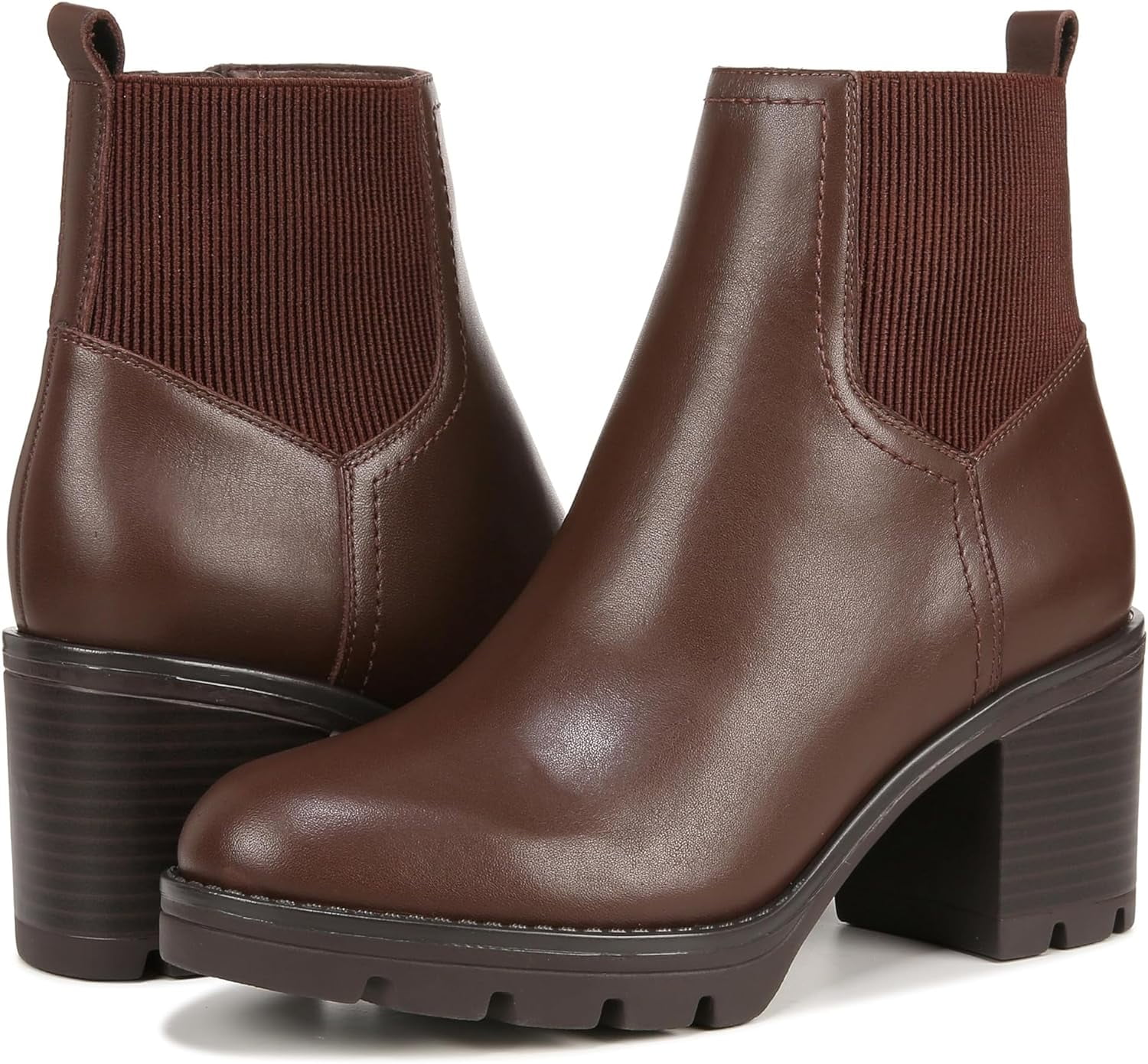 Naturalizer Women's Verney Ankle Boots Chocolate Leather Brown