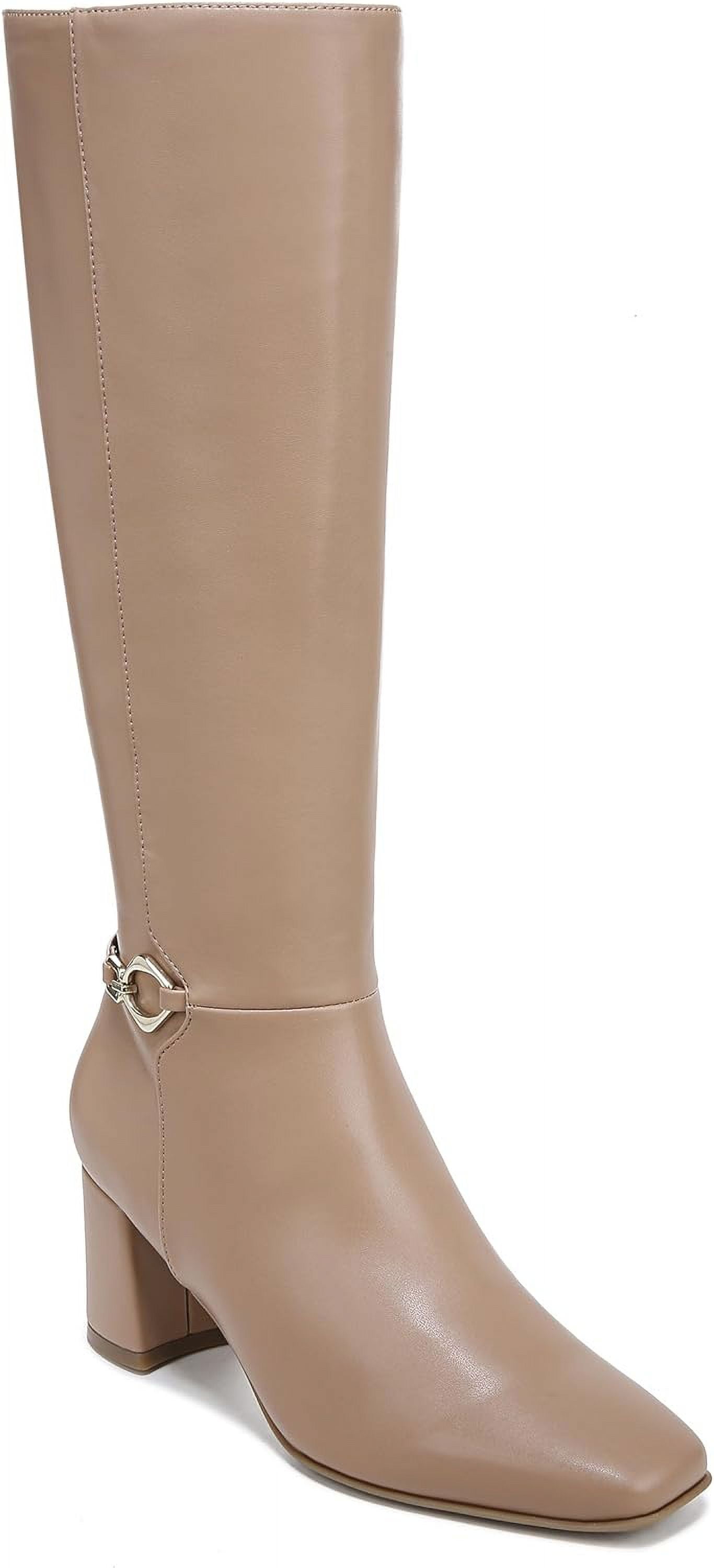 Naturalizer Womens Waylon Knee High Boots Taupe Smooth 9M