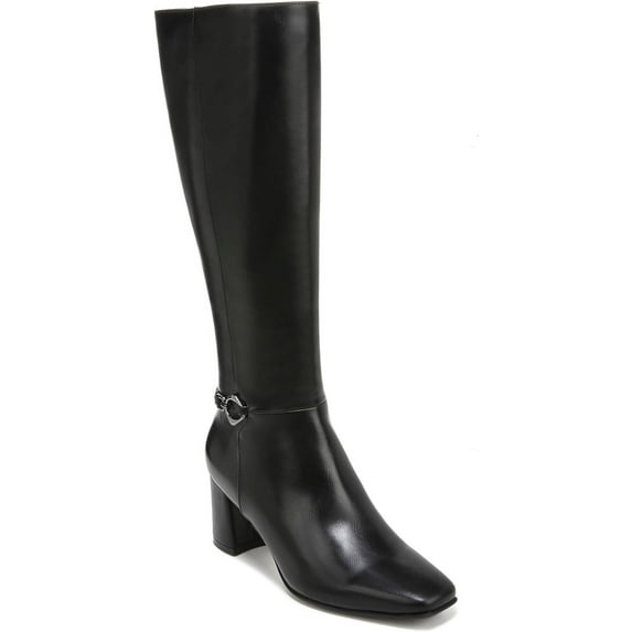 Naturalizer Women's Waylon Knee High Boots Black Smooth Narrow Calf 8.5M