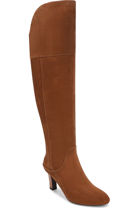 Women's Yuko Over-the-Knee Boot Dark Chestnut Brown Suede 8M