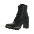 thumbnail image 1 of Naturalizer Womens Callie Combat Leather Ankle Boots Black 9 Medium (B,M), 1 of 2