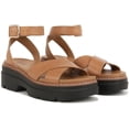 thumbnail image 1 of Naturalizer Womens Darry Leather Ankle Strap Platform Sandals Toffee Brown 7M, 1 of 5