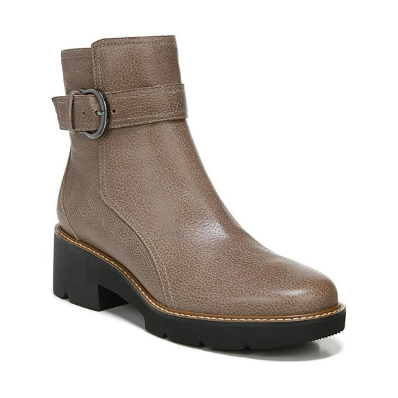 Naturalizer Womens Dasha Leather Zipper Ankle Boots