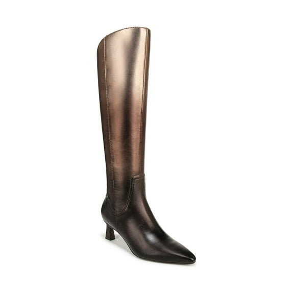 Naturalizer Women's Deesha Knee High Boot Unity Metallic Leather Extra Wide Calf 8.5XW