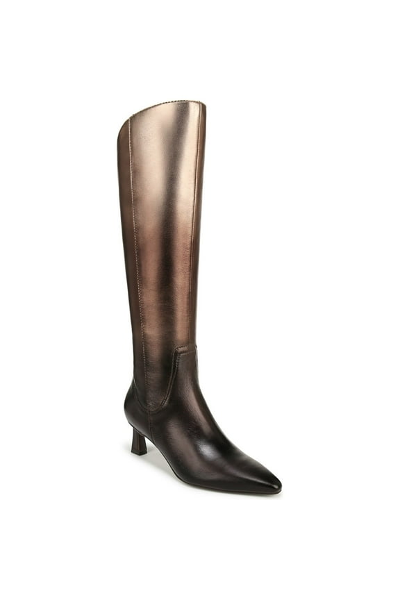 Women's Deesha Knee High Boot Unity Metallic Leather Extra Wide Calf 8.5XW