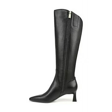 Naturalizer Women's Deesha Knee High Boot Black Leather Wide Calf 10M