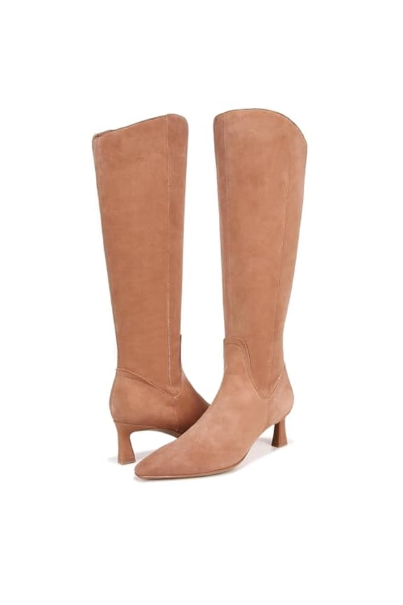 Women's Deesha Knee High Boot Cafe Brown Suede Wide Calf 7.5W