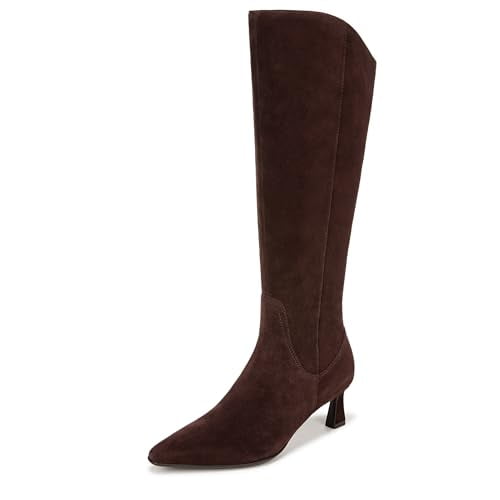 Naturalizer Women's Deesha Knee High Boot Mahogany Brown Suede Wide Calf 7M