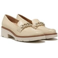 thumbnail image 1 of Naturalizer Womens Desi Chain Detail Platform Lug Sole Heeled Loafer Vanilla Beige Leather 8.5W, 1 of 5
