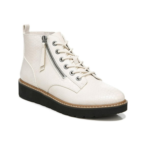 Naturalizer Womens Eeva Faux Leather Double Zipper Booties