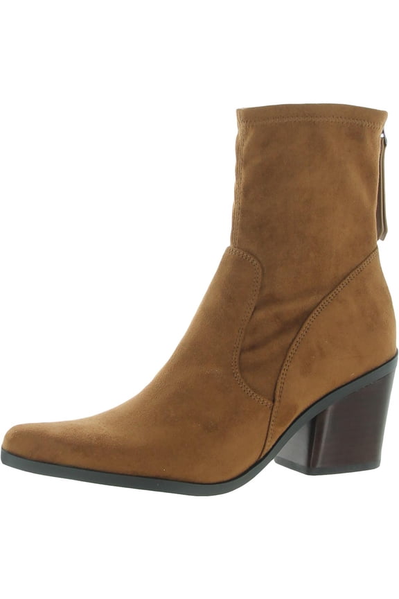 Womens Ella Microsuede Western Booties