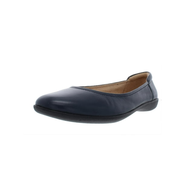 Naturalizer Womens Flexy Leather Round Toe Ballet Flats Navy 8.5 Medium B M Walmart Business Supplies