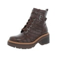 thumbnail image 1 of Naturalizer Womens Jac Embossed Ankle Combat & Lace-up Boots, 1 of 3