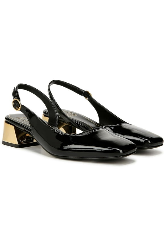 Women's Jayla Low Heel Slingback Pump Black Patent 5M