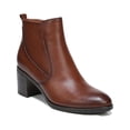 thumbnail image 1 of Naturalizer Womens Laura Leather Block Heel Ankle Boots Brown 6.5 Medium (B,M), 1 of 8