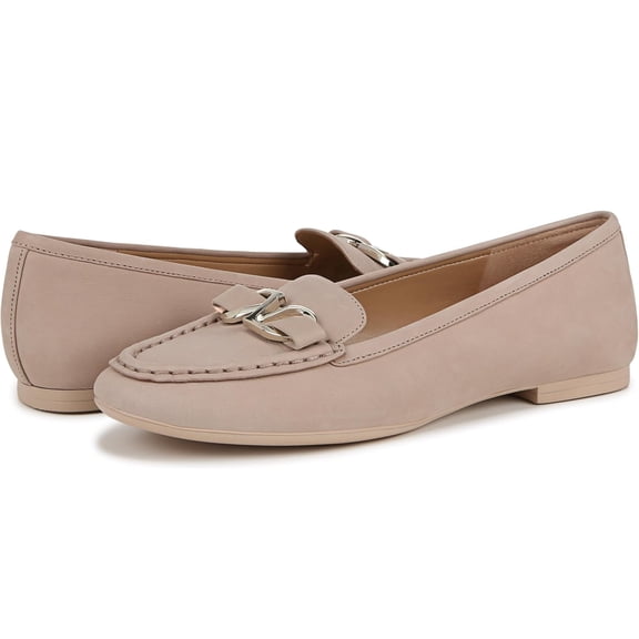 Naturalizer Womens Layla Slip On Loafer Warm Fawn Tan Nubuck 8.5W