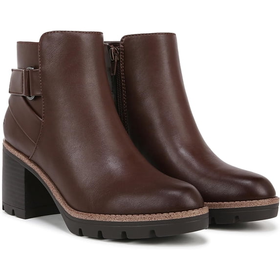 Naturalizer Womens Madalynn Strap Ankle Boot Chocolate Brown 11W
