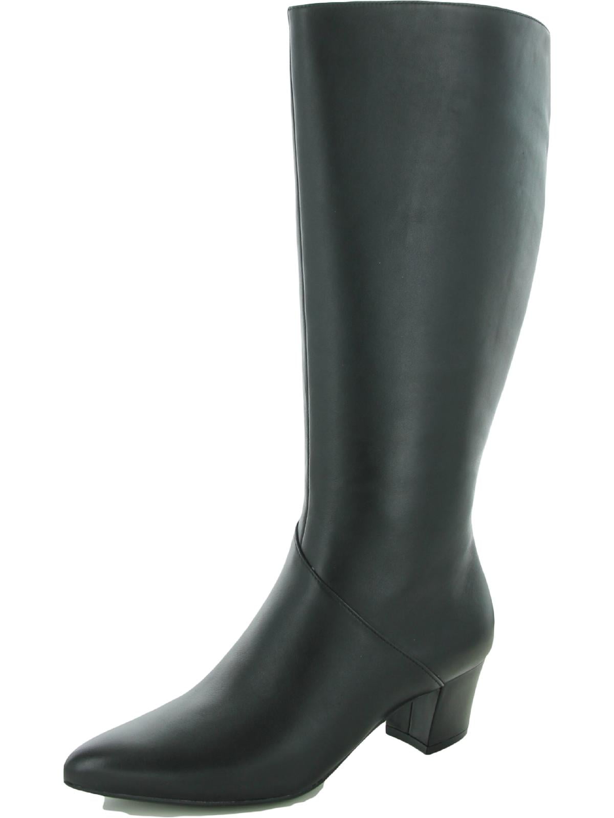 Naturalizer Womens Melanie Leather Tall Knee High Boots Black 10 Medium B M Walmart