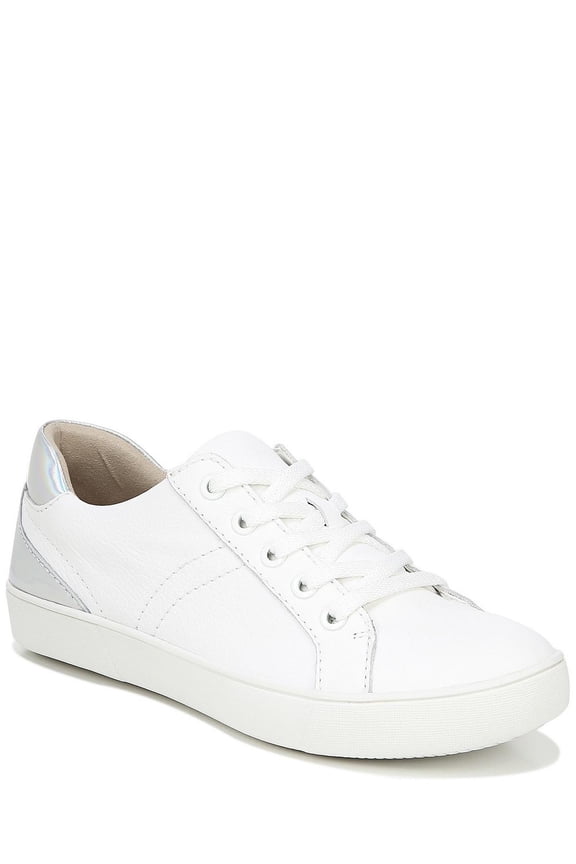 Womens Morrison  Leather Fashion Sneakers White 6.5 Wide (C,D,W)
