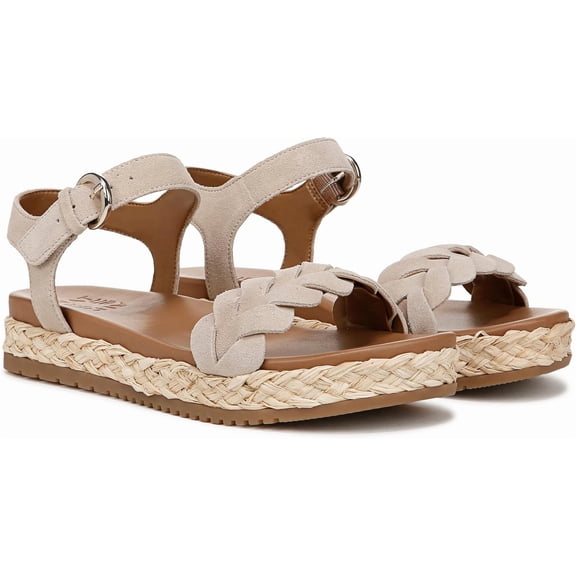 Naturalizer Womens Neila Casual Ankle Strap Sandal Deep Porcelain Beige Suede 12M