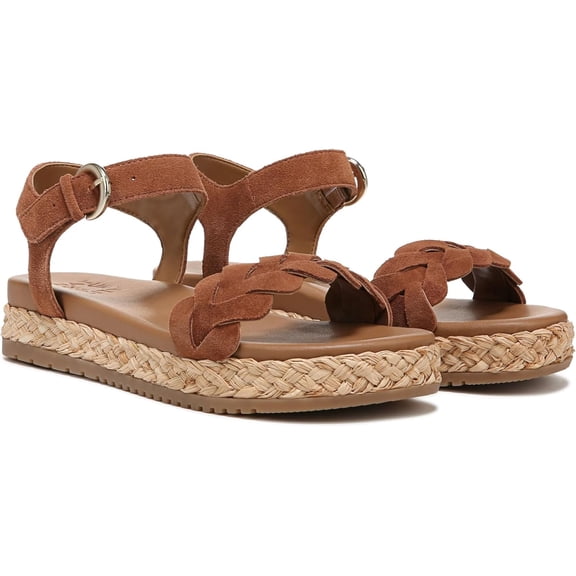 Naturalizer Womens Neila Casual Ankle Strap Sandal English Tea Brown Leather 6.5M