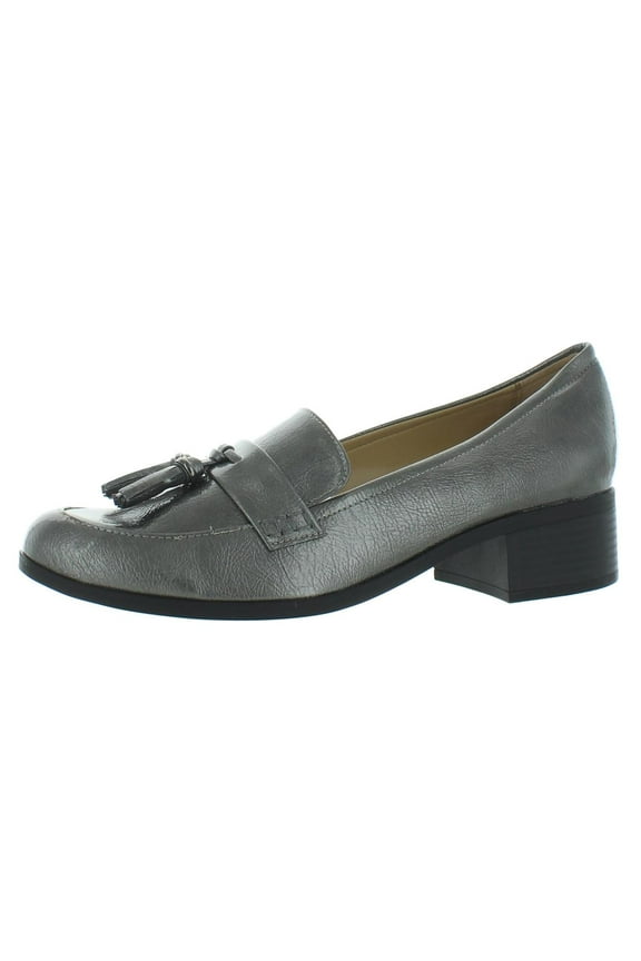 Womens Nina Slip On Menswear Penny Loafers Gray 6.5 Medium (B,M)